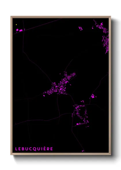 Une affiche de carte sur Lebucquière