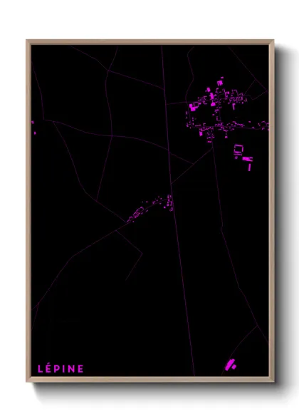 Une affiche de carte sur Lépine