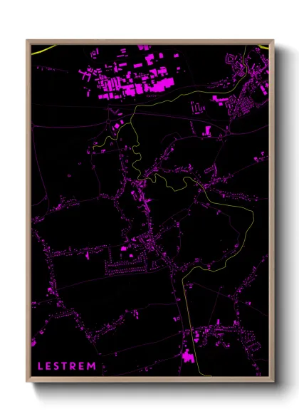 Une affiche de carte sur Lestrem