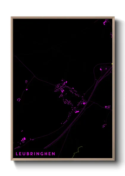 Une affiche de carte sur Leubringhen