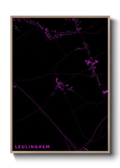 Une affiche de carte sur Leulinghem