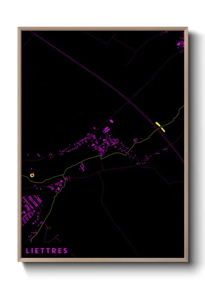 Une affiche de carte sur Liettres