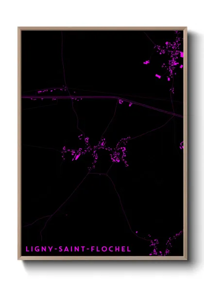 Une affiche de carte sur Ligny-Saint-Flochel
