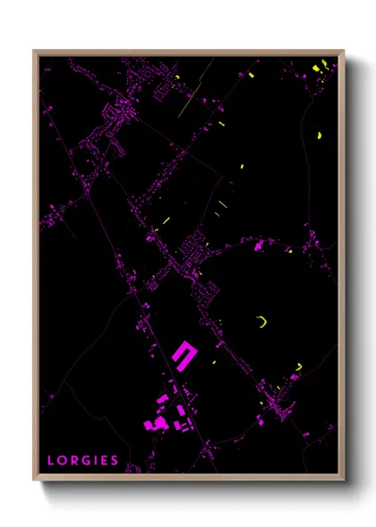 Une affiche de carte sur Lorgies