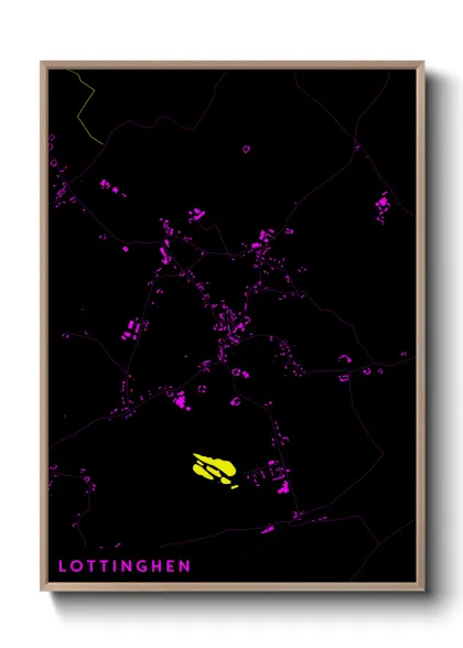 Une affiche de carte sur Lottinghen
