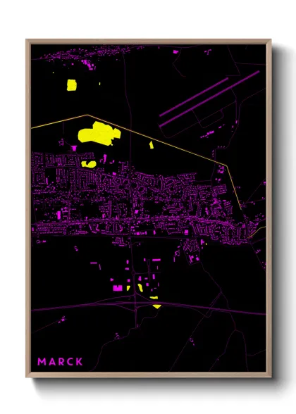 Une affiche de carte sur Marck