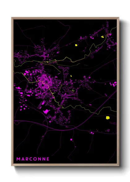 Une affiche de carte sur Marconne