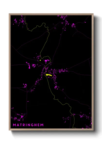 Une affiche de carte sur Matringhem