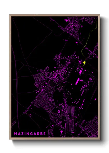 Une affiche de carte sur Mazingarbe