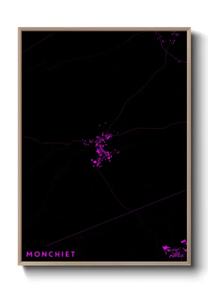 Une affiche de carte sur Monchiet