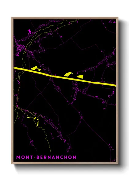 Une affiche de carte sur Mont-Bernanchon