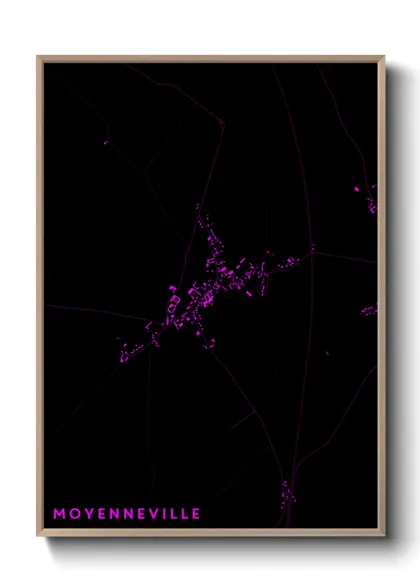 Une affiche de carte sur Moyenneville