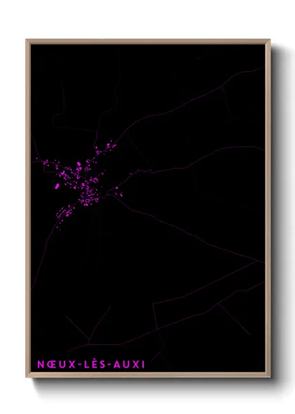 Une affiche de carte sur Nœux-lès-Auxi