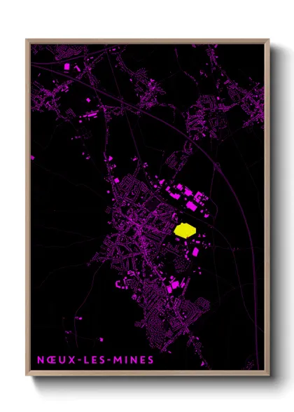 Une affiche de carte sur Nœux-les-Mines
