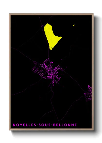 Une affiche de carte sur Noyelles-sous-Bellonne