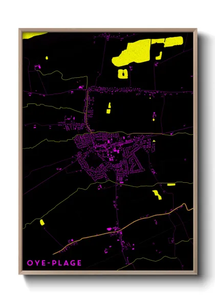 Une affiche de carte sur Oye-Plage