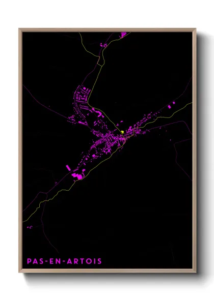 Une affiche de carte sur Pas-en-Artois
