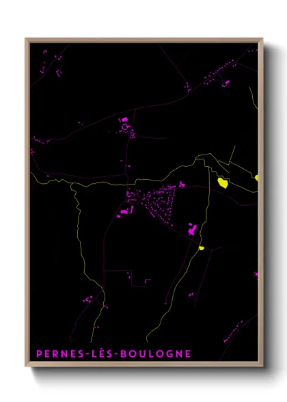 Une affiche de carte sur Pernes-lès-Boulogne