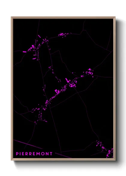 Une affiche de carte sur Pierremont