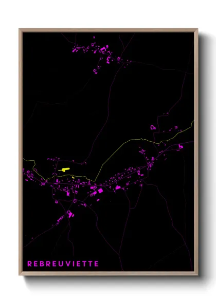 Une affiche de carte sur Rebreuviette