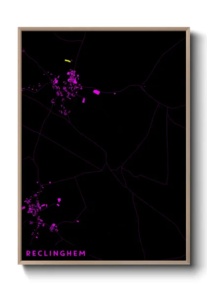 Une affiche de carte sur Reclinghem