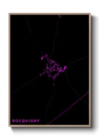 Une affiche de carte sur Rocquigny