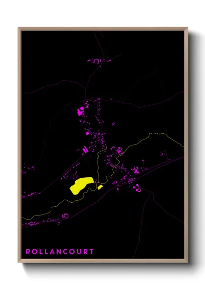 Une affiche de carte sur Rollancourt