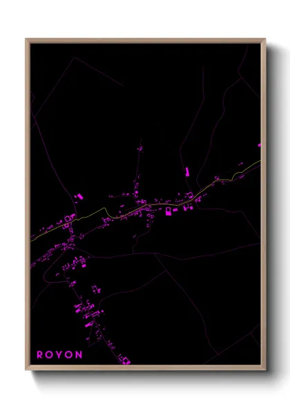 Une affiche de carte sur Royon