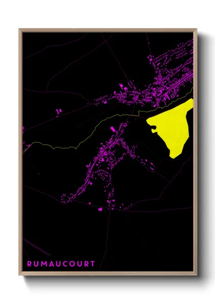 Une affiche de carte sur Rumaucourt