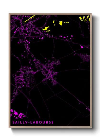 Une affiche de carte sur Sailly-Labourse