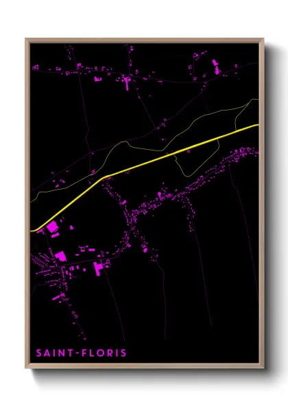 Une affiche de carte sur Saint-Floris