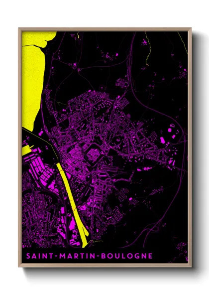 Une affiche de carte sur Saint-Martin-Boulogne