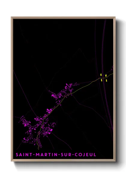 Une affiche de carte sur Saint-Martin-sur-Cojeul