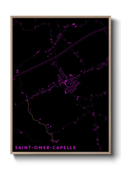 Une affiche de carte sur Saint-Omer-Capelle