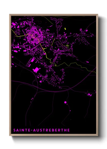 Une affiche de carte sur Sainte-Austreberthe
