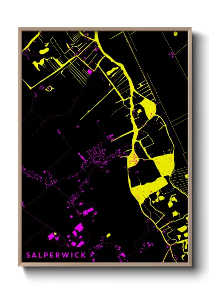 Une affiche de carte sur Salperwick