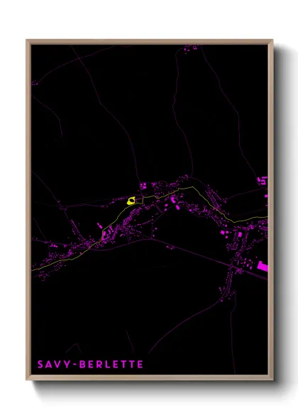 Une affiche de carte sur Savy-Berlette