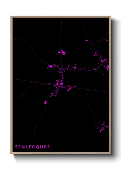 Une affiche de carte sur Senlecques