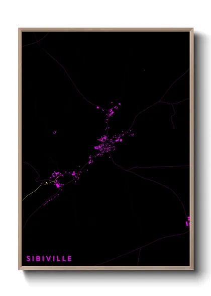 Une affiche de carte sur Sibiville