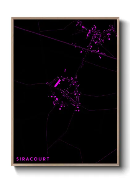 Une affiche de carte sur Siracourt