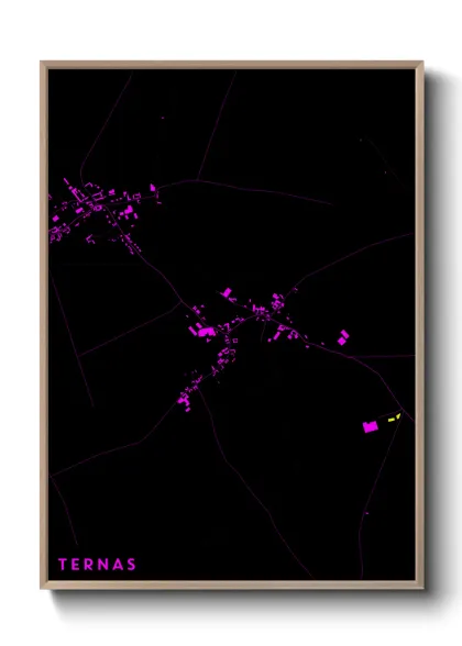 Une affiche de carte sur Ternas