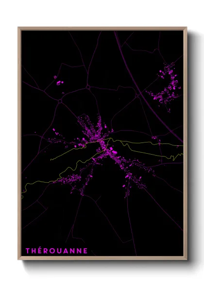 Une affiche de carte sur Thérouanne