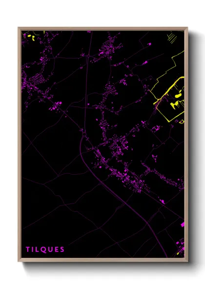 Une affiche de carte sur Tilques
