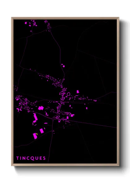 Une affiche de carte sur Tincques