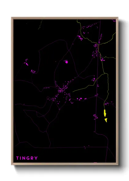 Une affiche de carte sur Tingry