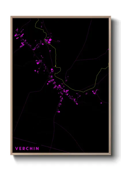 Une affiche de carte sur Verchin