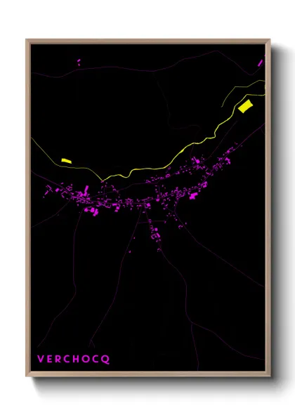 Une affiche de carte sur Verchocq