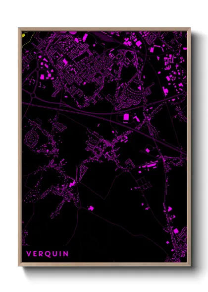 Une affiche de carte sur Verquin