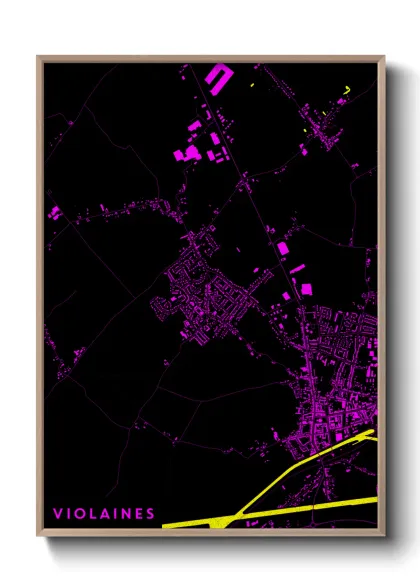 Une affiche de carte sur Violaines