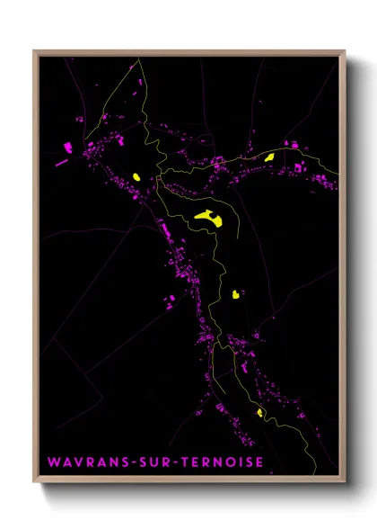 Une affiche de carte sur Wavrans-sur-Ternoise